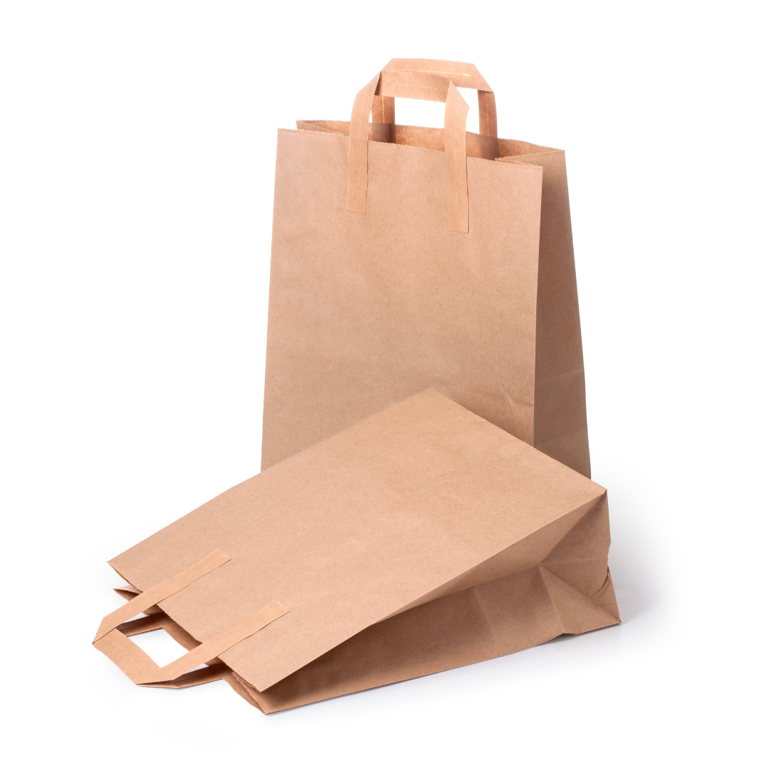 Kraft flat-handle paper bag