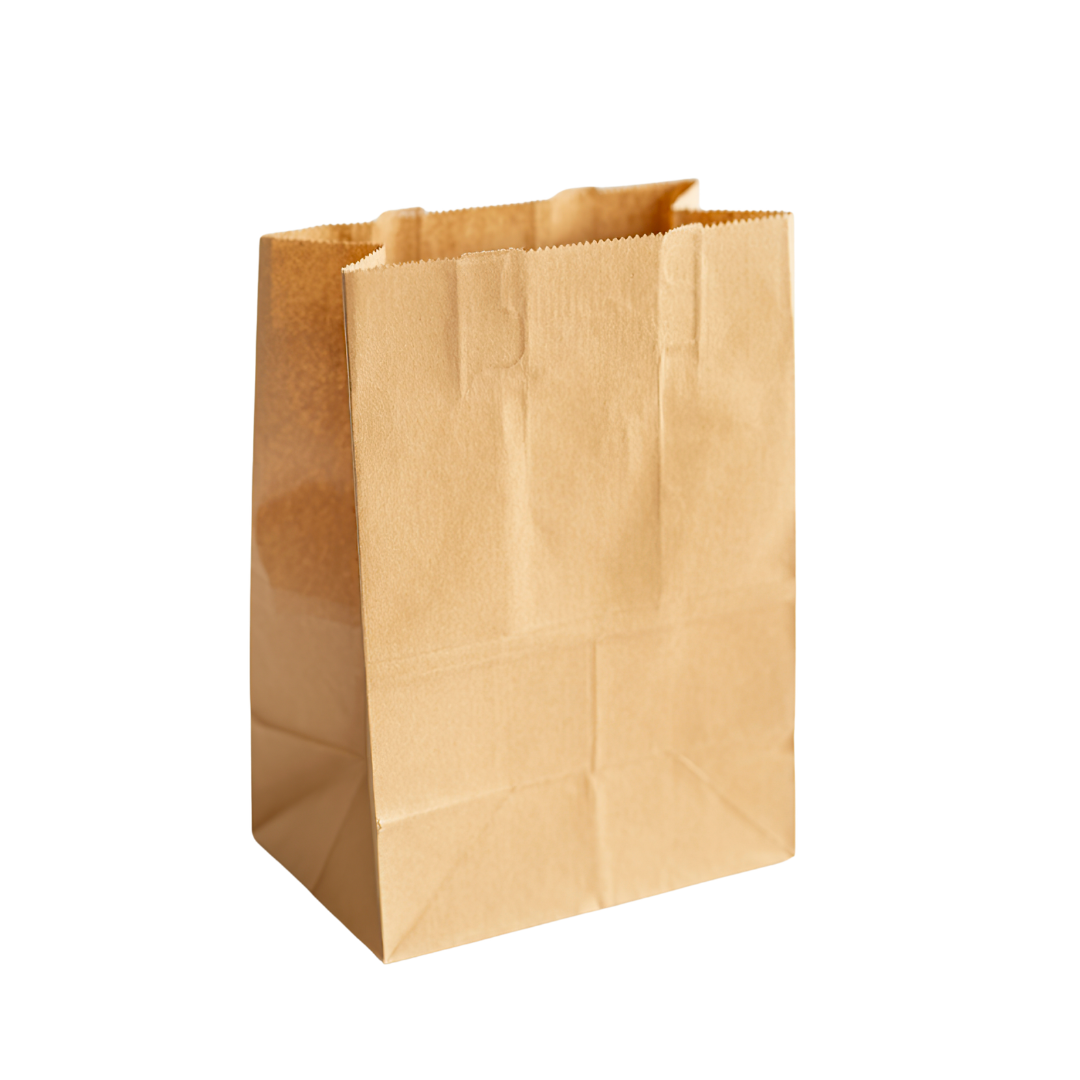 SOS square-bottom kraft paper bag